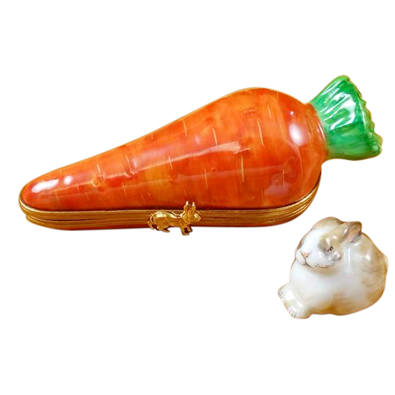 Carrot W/Rabbit Limoges Box RF022