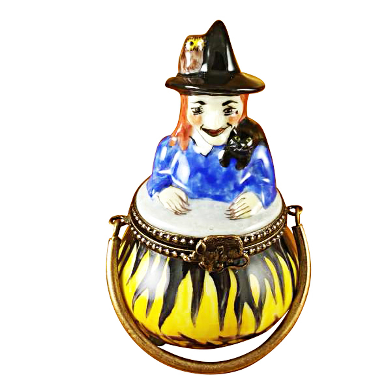 Limoges Imports Witch In A Pot Limoges Box