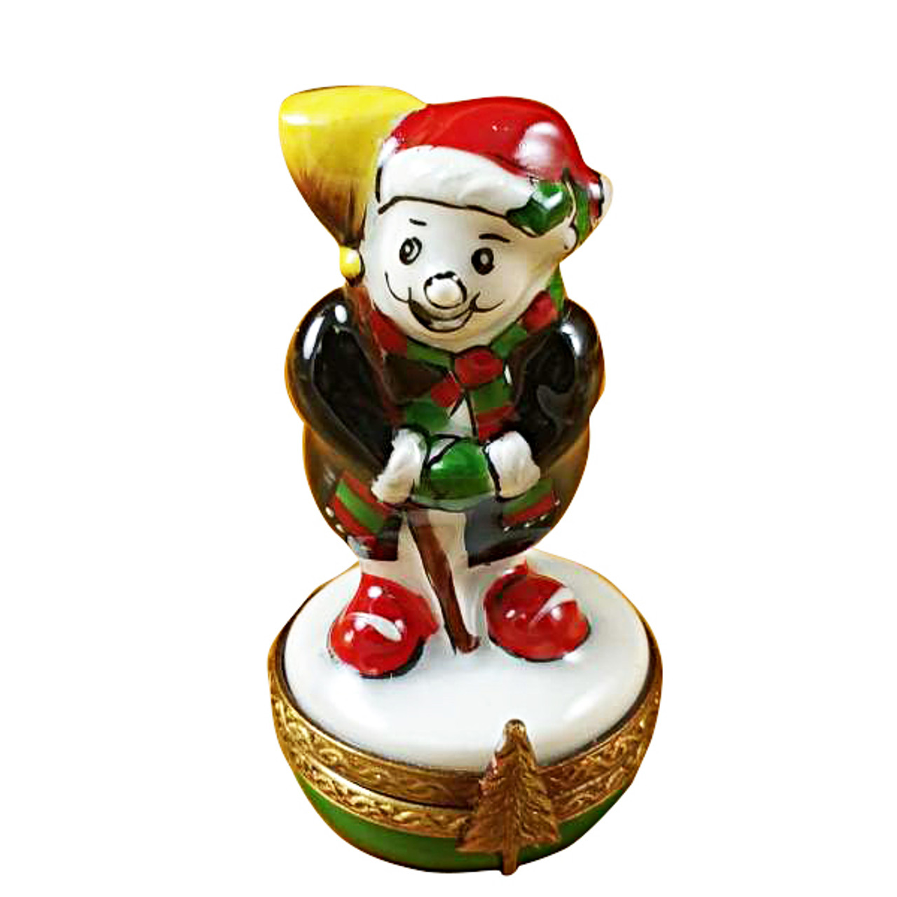 Limoges Imports Small Laughing Snowman Limoges Box