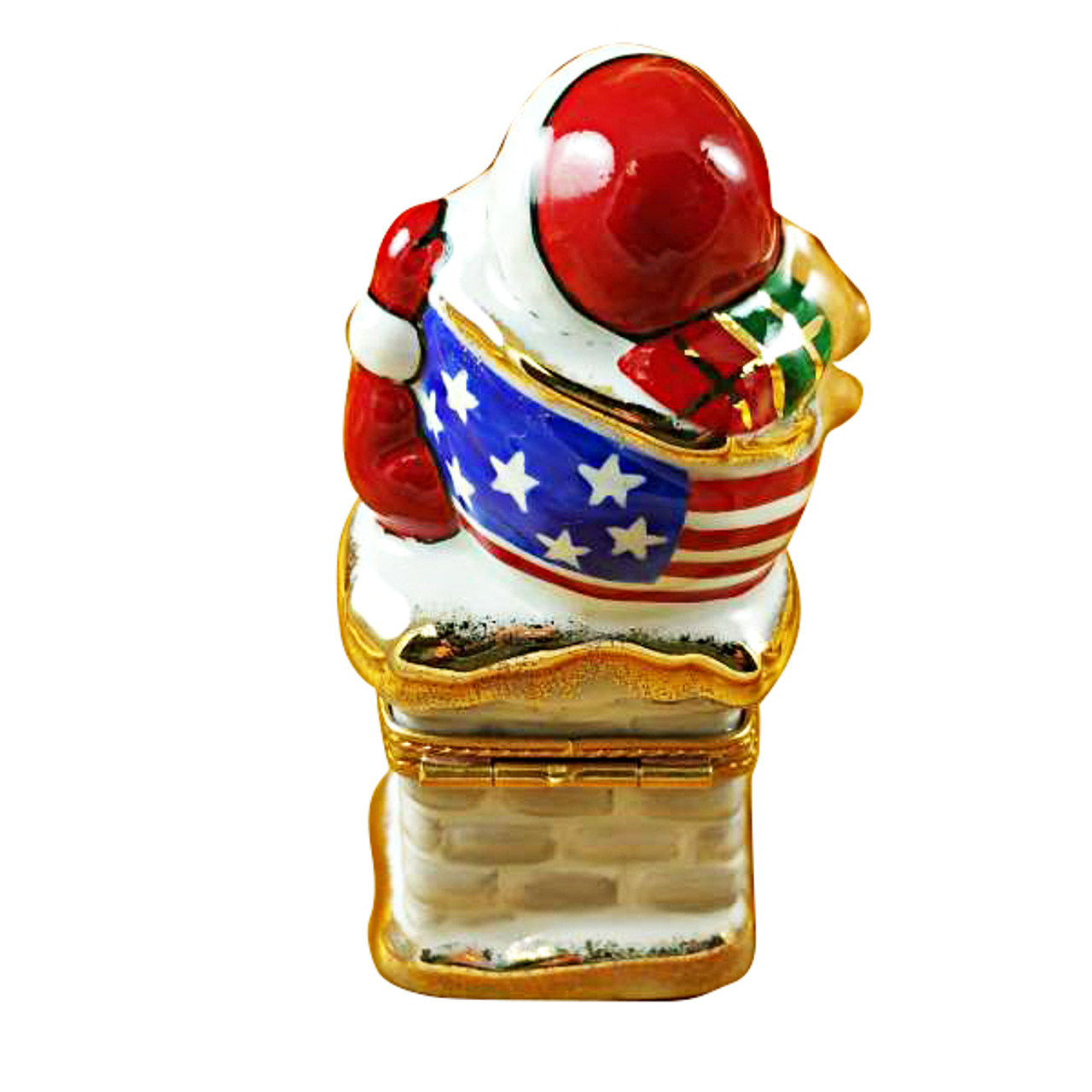 Limoges Imports Santa On Chimney Limoges Box