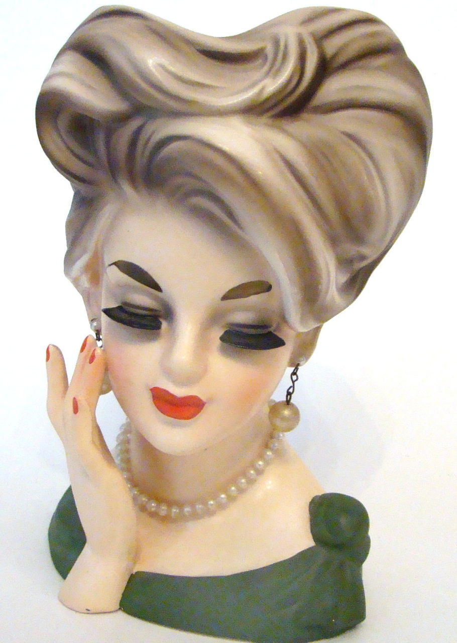 antique doll head vases