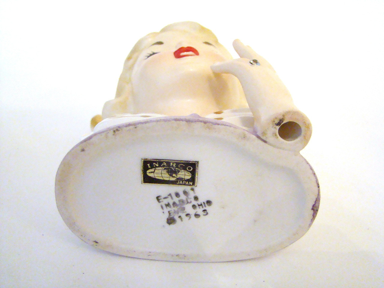 Vintage authentic Lady Head Vase Inarco E-1061