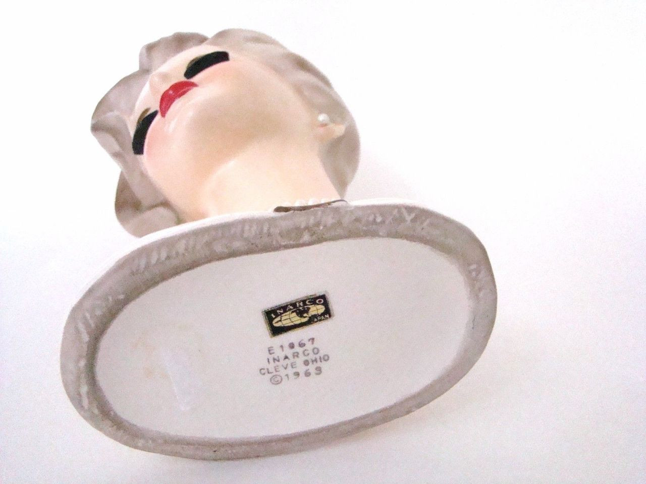 Inarco E1067 | Vintage Lady Head Vases | Christine's Closet