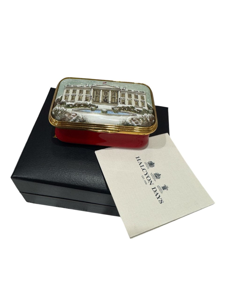 Halcyon Days The White House In The Snow ENWIN0623G 