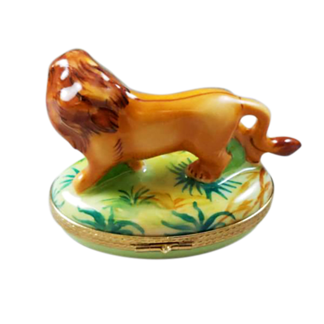 LION WITH REMOVABLE LAMB Limoges Box