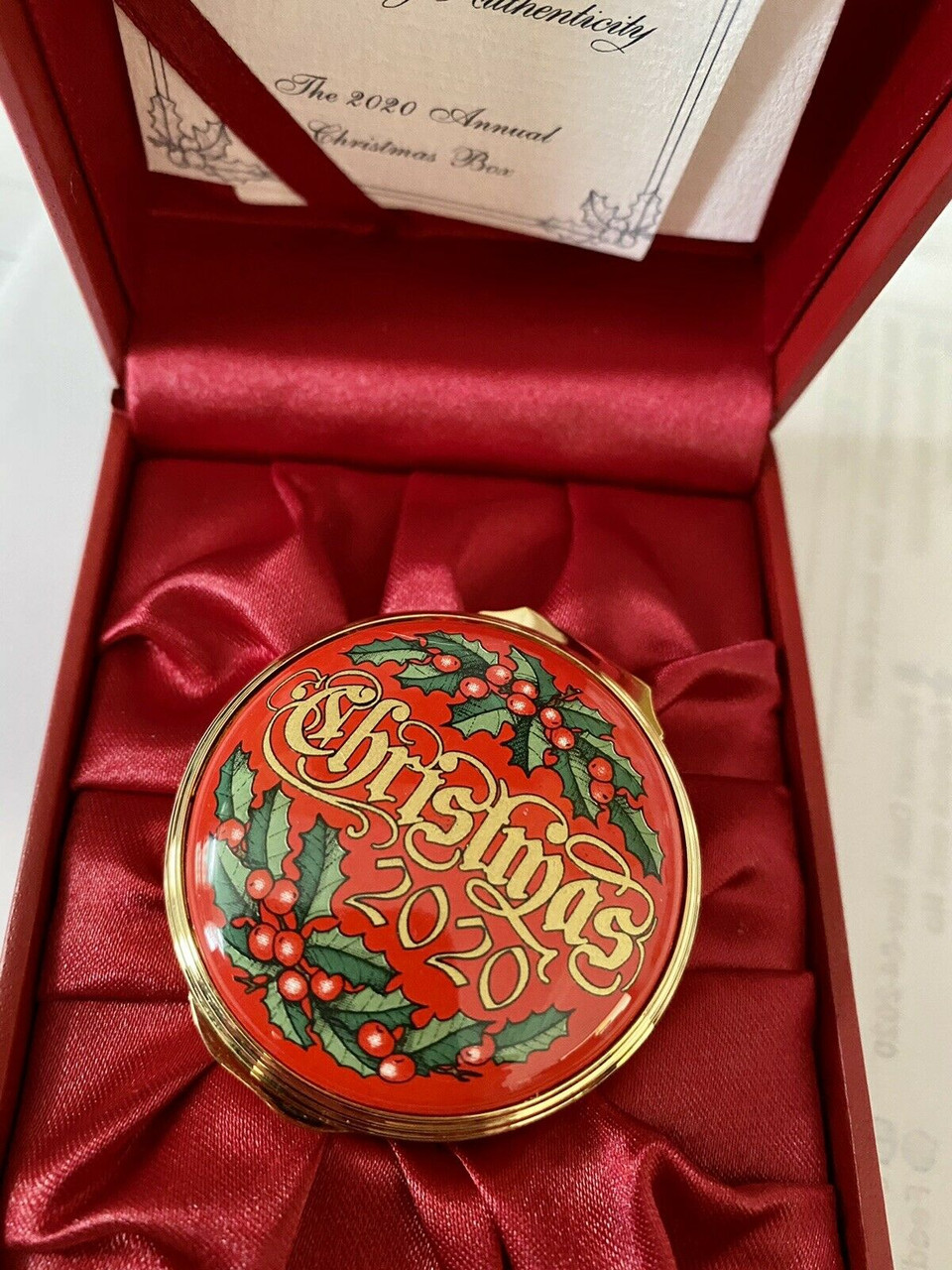 Halcyon Days Enamel Annual CHRISTMAS Year Box 2020 with COA NEW MINT ENCH200101G 