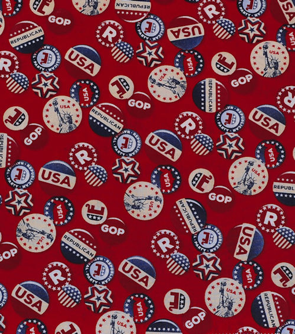 Republican Buttons Fabric