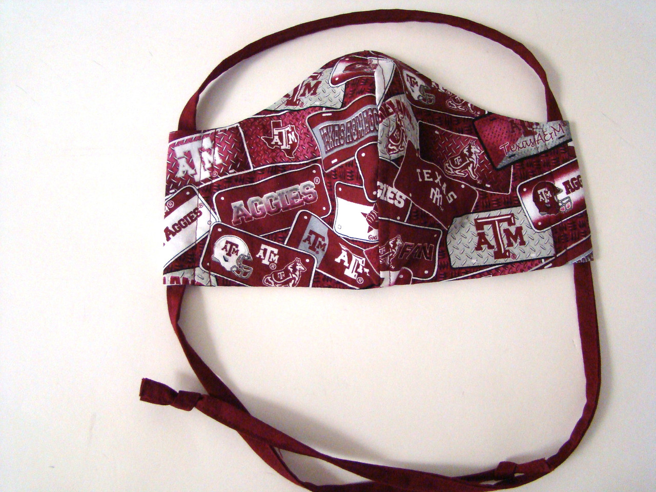 Texas A&M Mask in Texas A&M License Plates Fabric