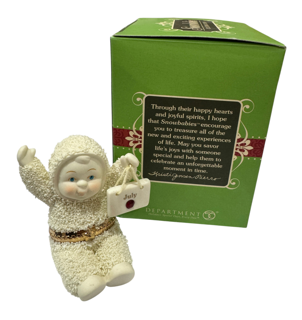 Dept. 56 Snowbabies JULY Birthday Hinged Box
