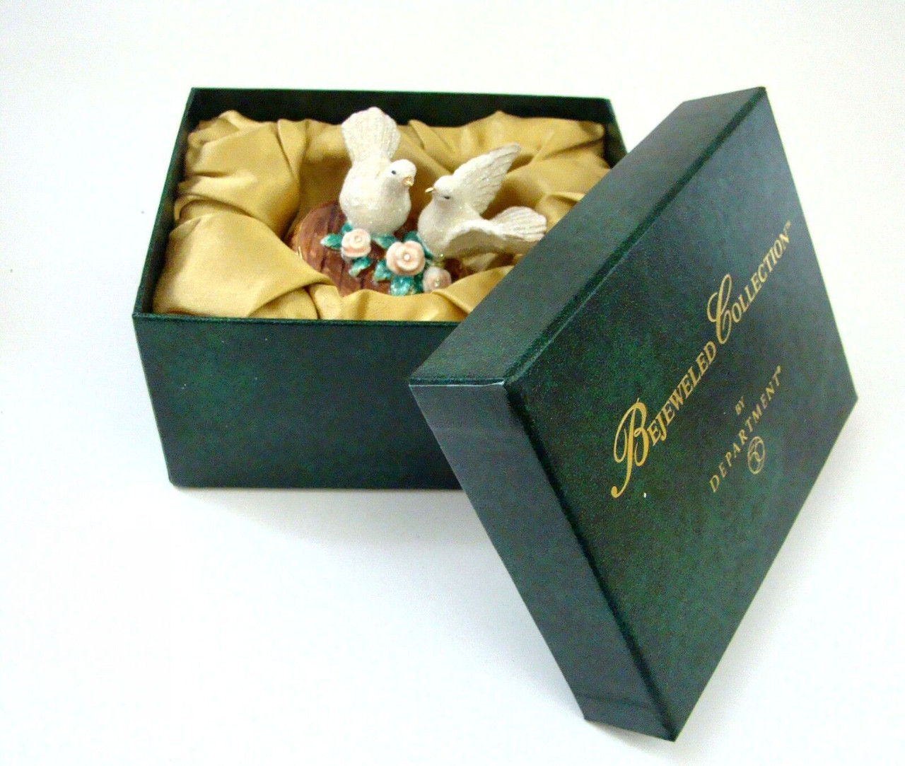 Dept 56 Jeweled Trinket Hinged Box - Love Birds Jeweled Box (56-31683)