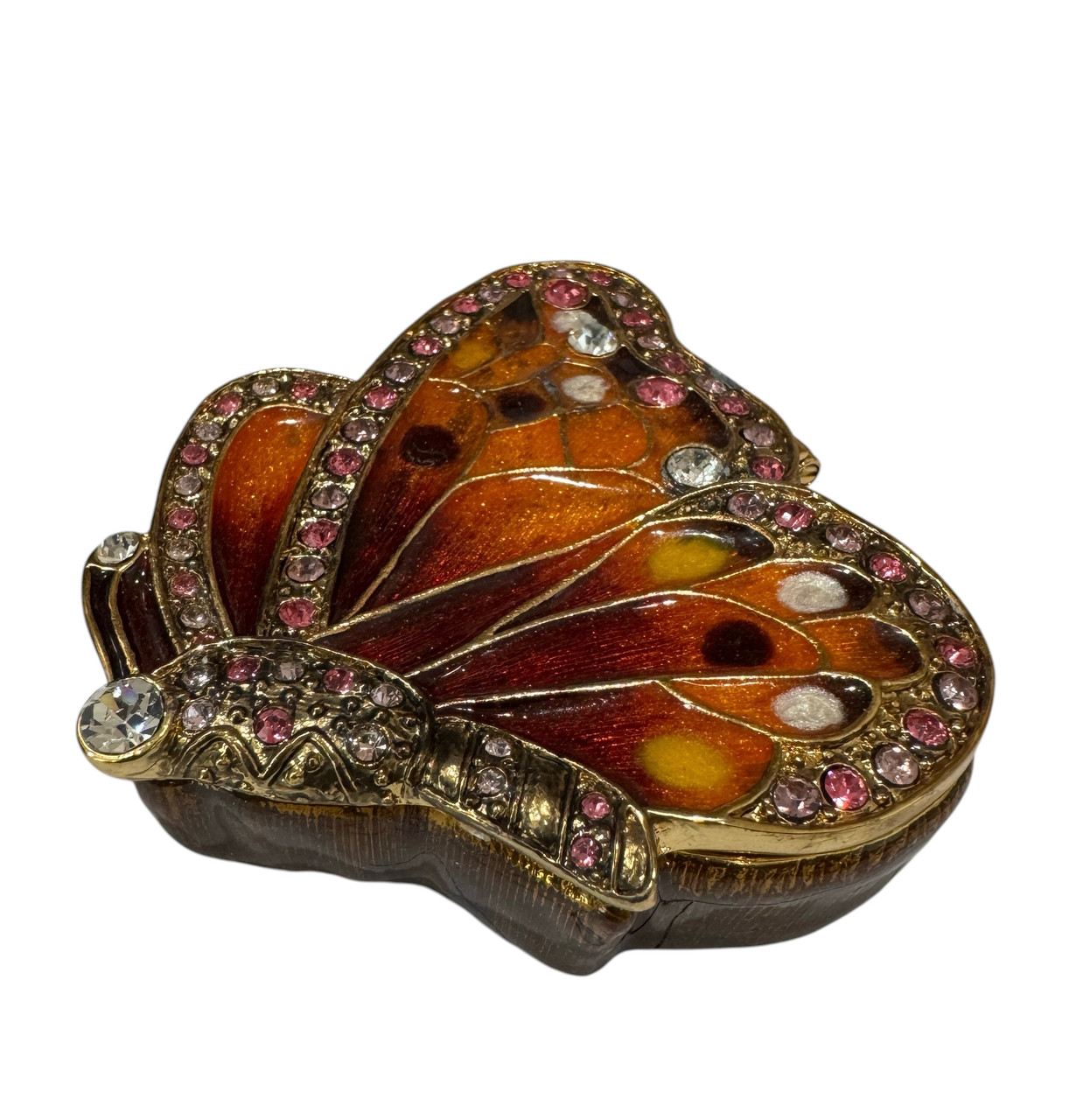 Dept 56 Jeweled Trinket Hinged Box - Butterfly Trinket Box