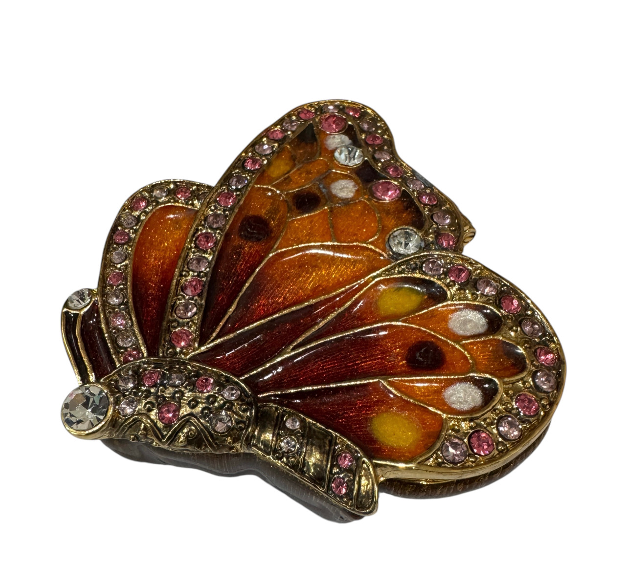 Dept 56 Jeweled Trinket Hinged Box - Butterfly Trinket Box