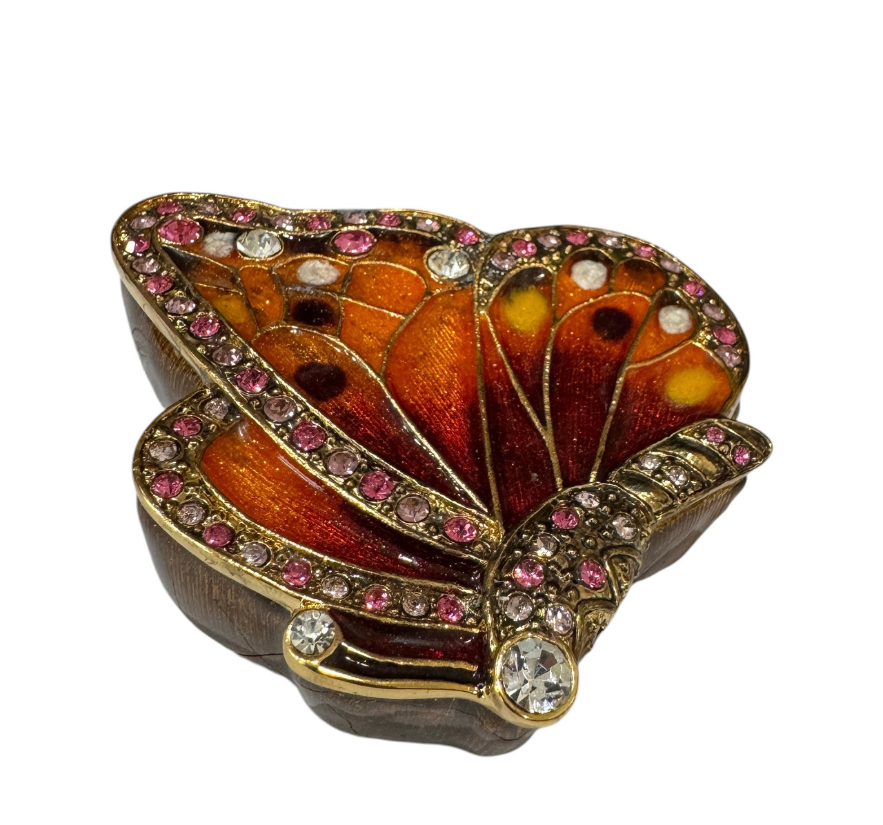 Dept 56 Jeweled Trinket Hinged Box - Butterfly Trinket Box