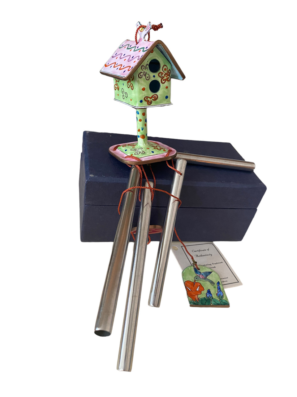 Kelvin Chen Enamel Wind Chimes Birdhouse