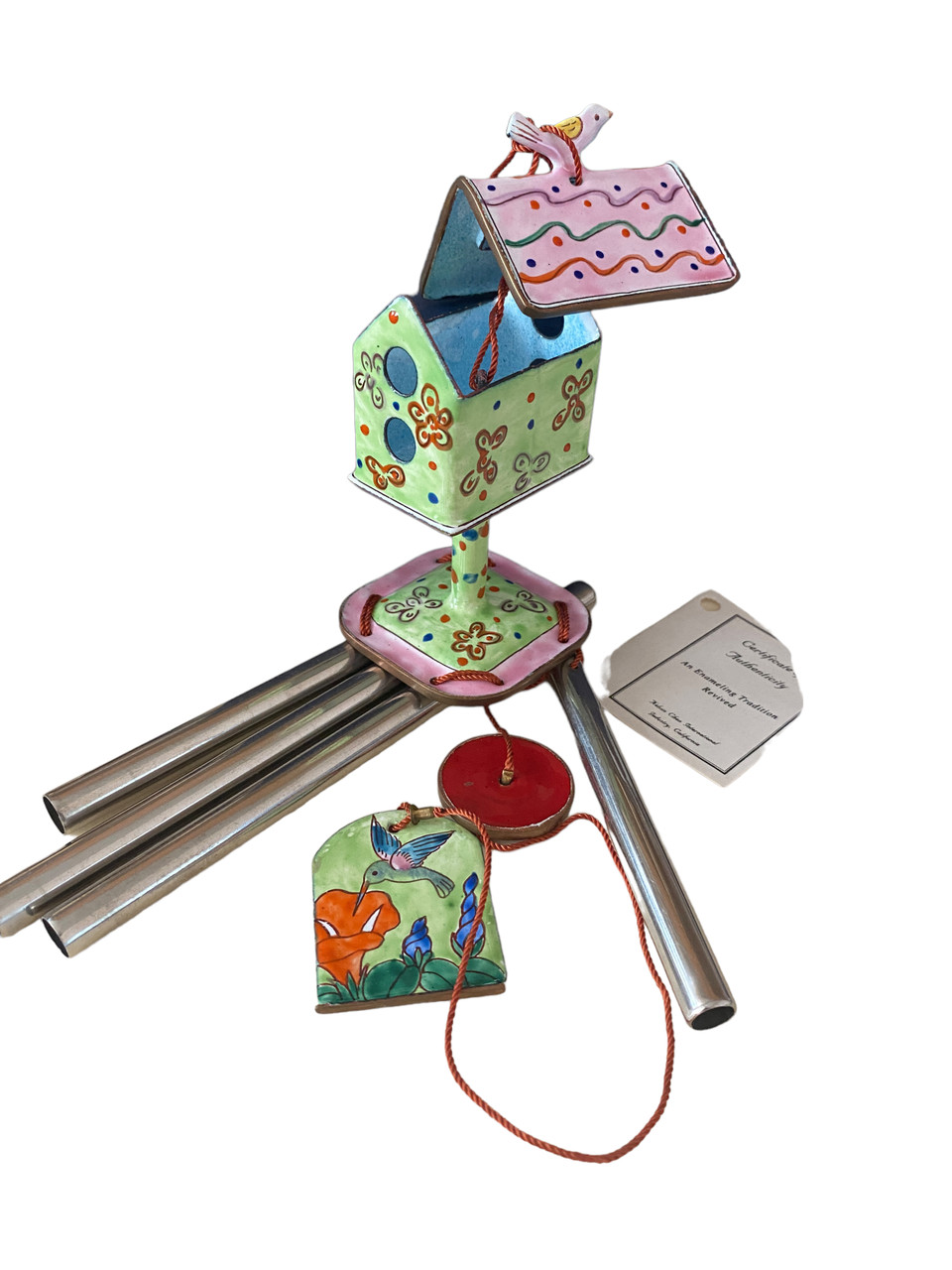 Kelvin Chen Enamel Wind Chimes Birdhouse