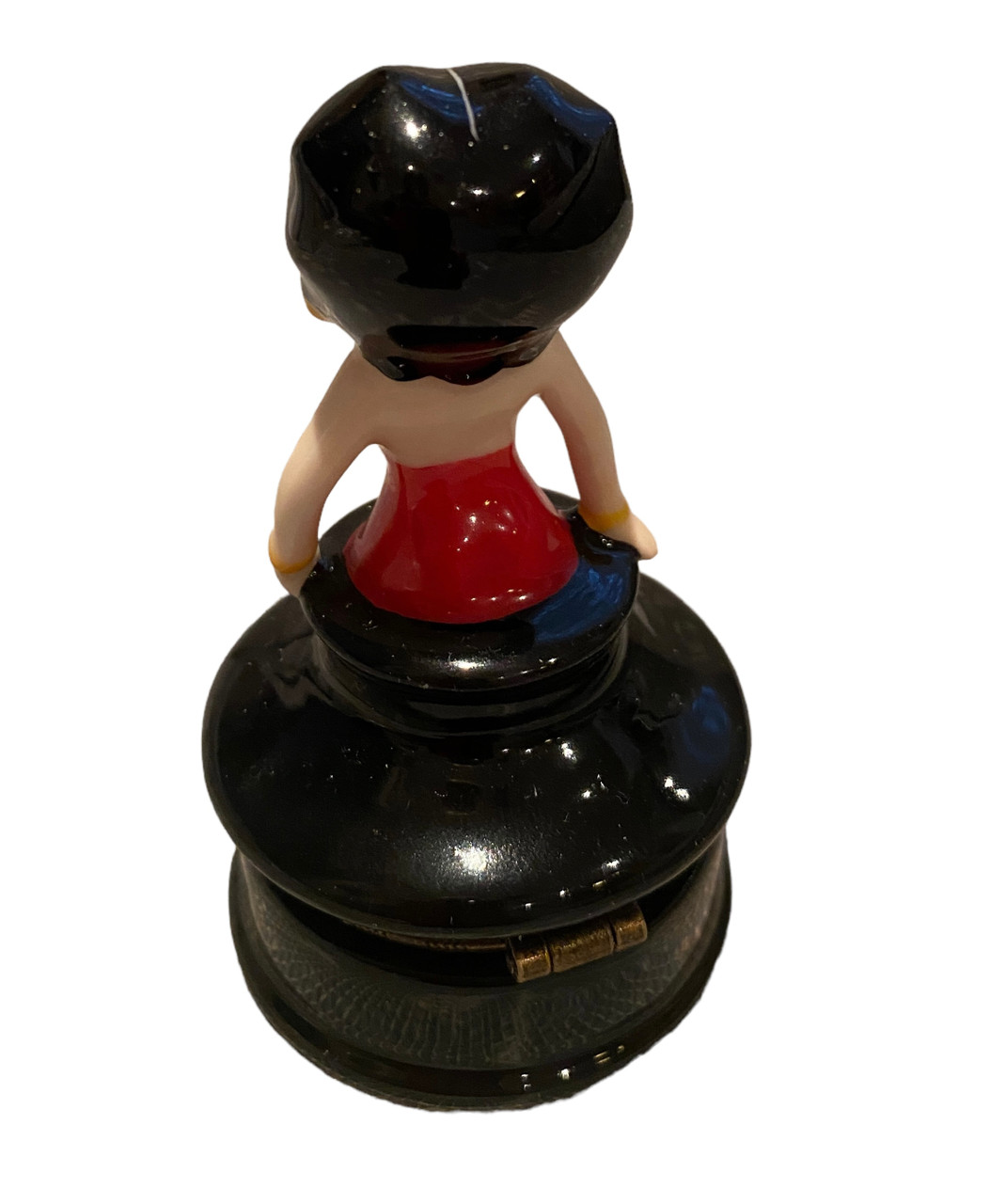 Betty Boop Golfer Inkwell Porcelain Hinged Box