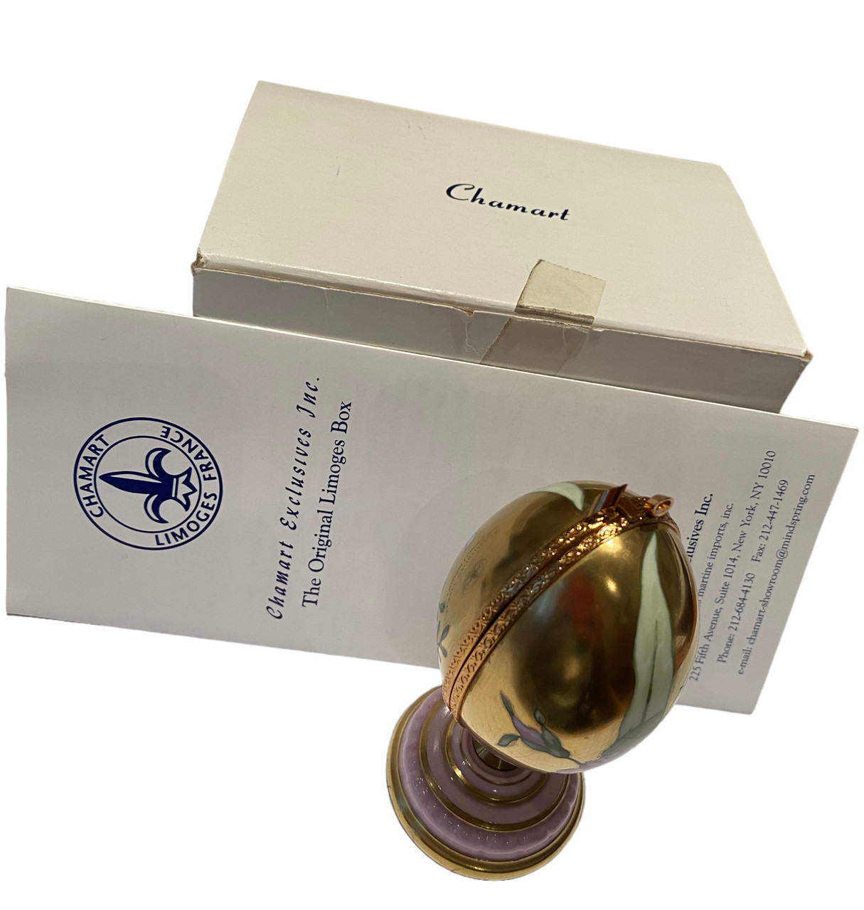 Chamart Large Limited Edition Floral Egg Limoges Box