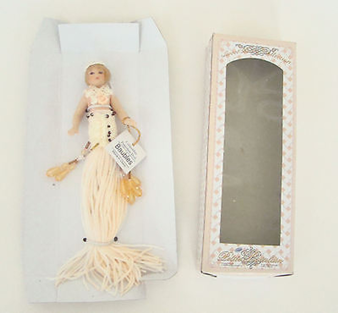 Sweet Petite Little Girl with Short Blonde Hair Tassel Doll