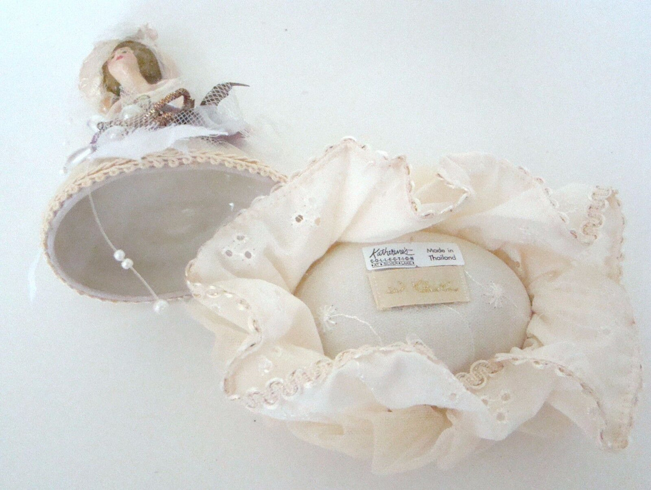 Katherine's Collection Brunette Bride Half Doll Decorative Ceramic Trinket Box (06-60752BRUNETTE)