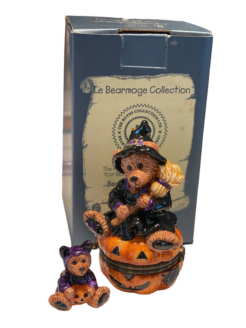 Emma The Witchy Bear Le Bearmoge Porcelain Hinged Box | Boyds Bears |  Christine\'s Closet