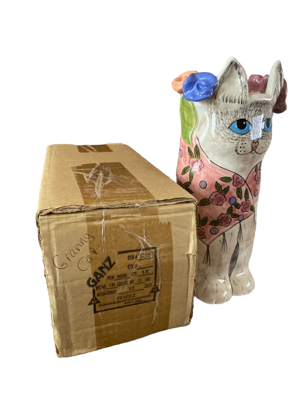 Susan Paley Granny Cat Vase | Susan Paley Lady Vases