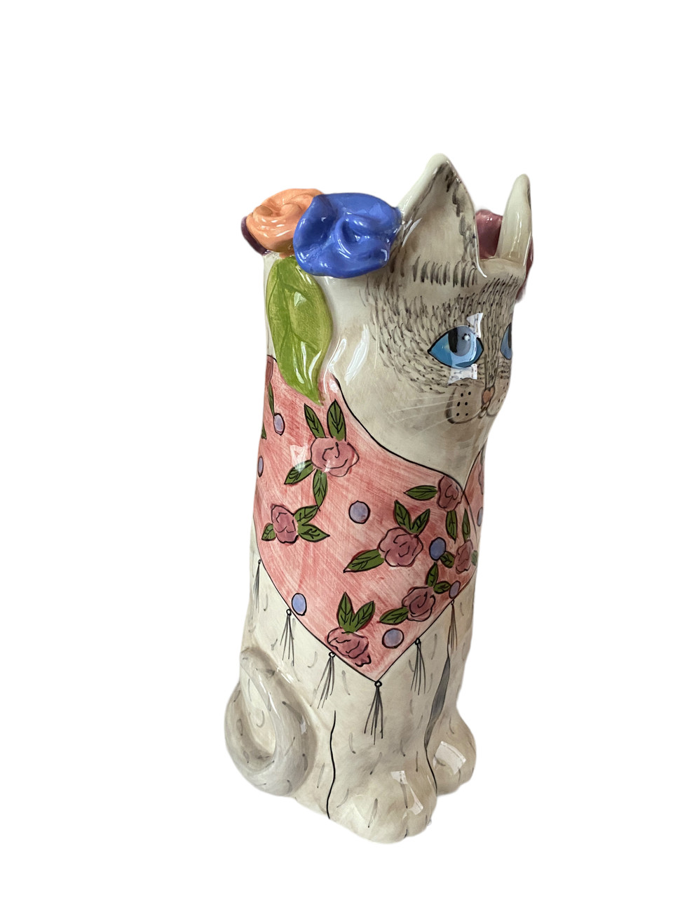 Susan Paley Granny Cat Vase | Susan Paley Lady Vases | Christine's