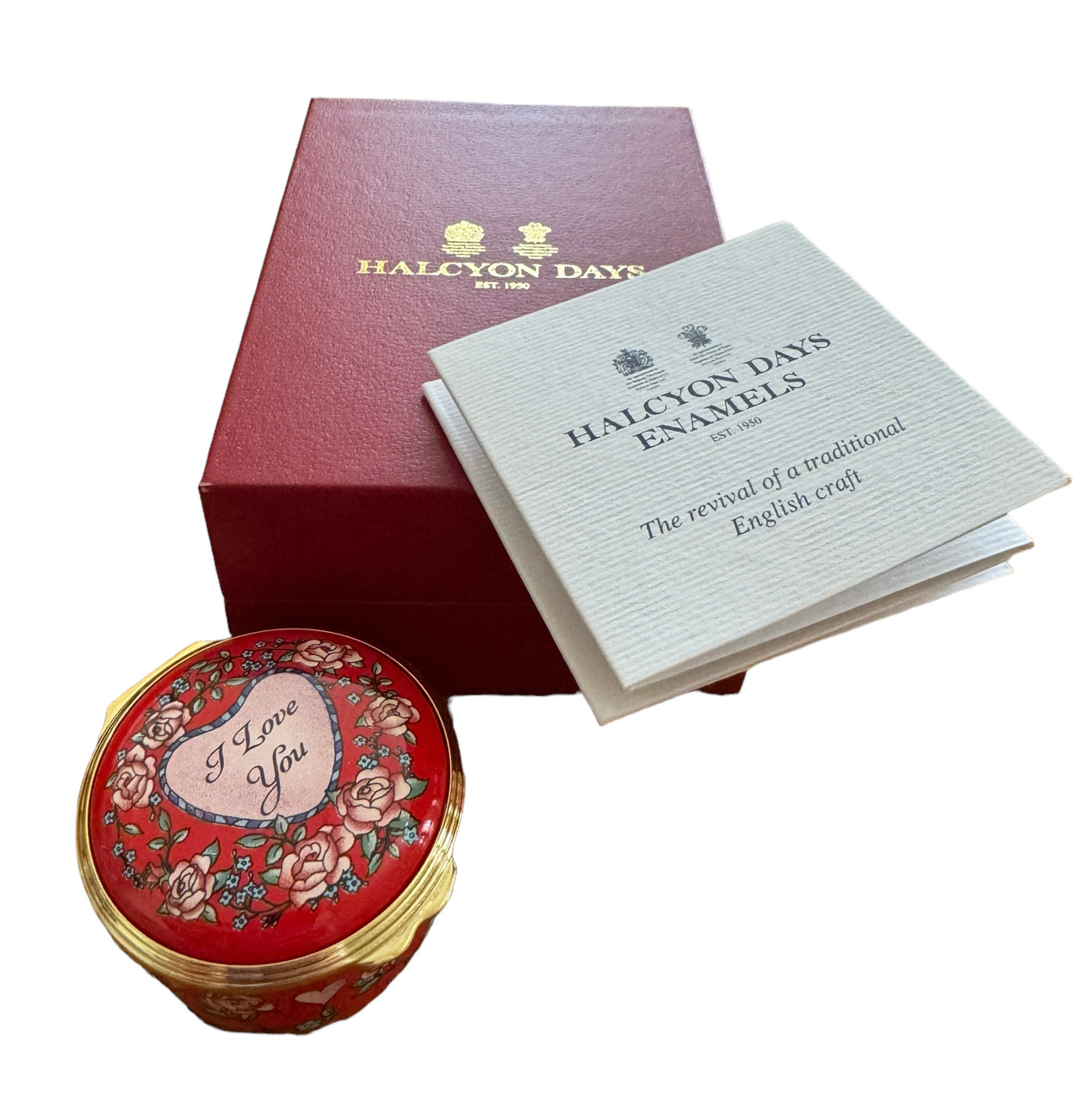I Love You Enamel Box | Halcyon Days Enamels | Christine's