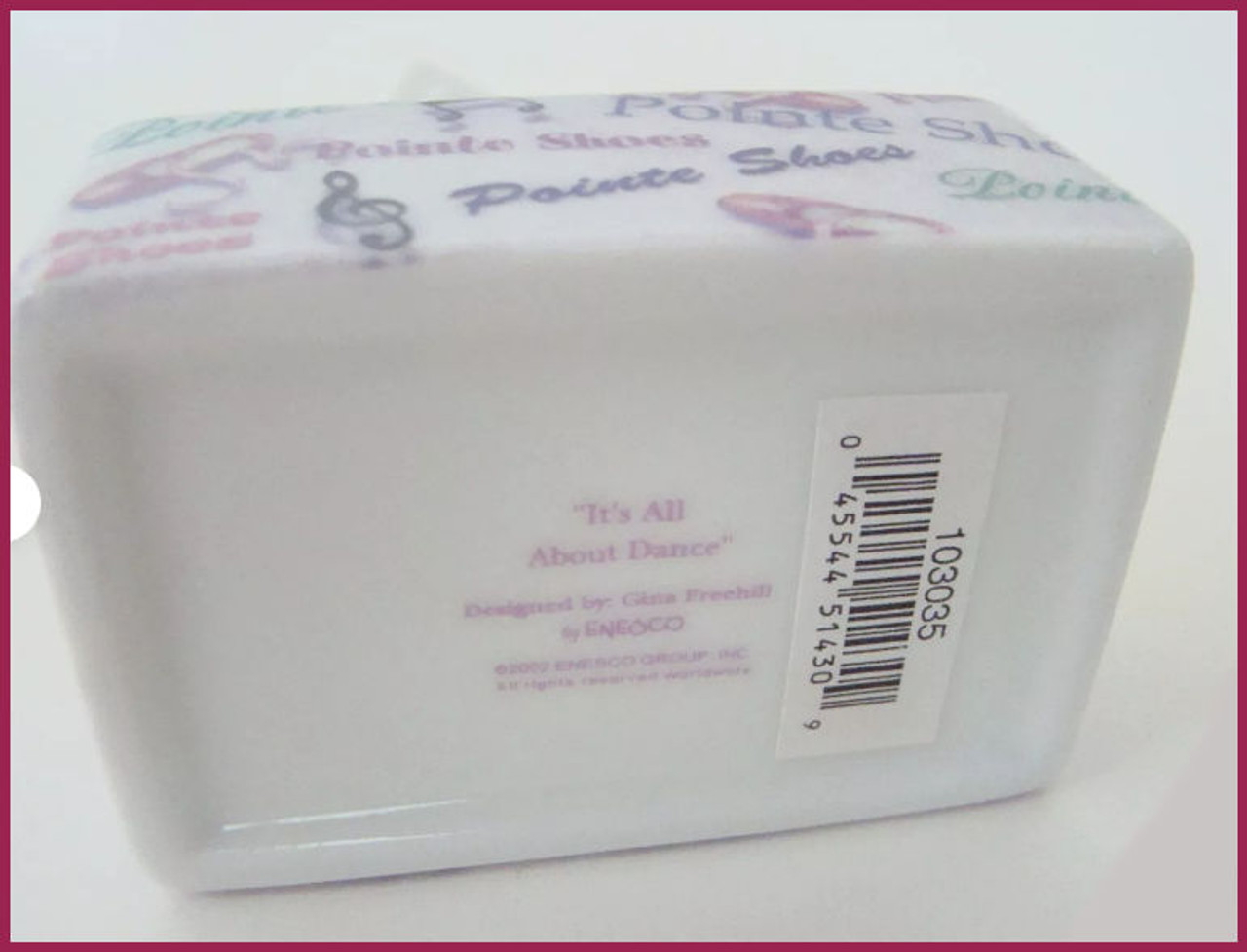 ENESCO Porcelain Trinket Box - Pointe Shoe Covered box (103035)