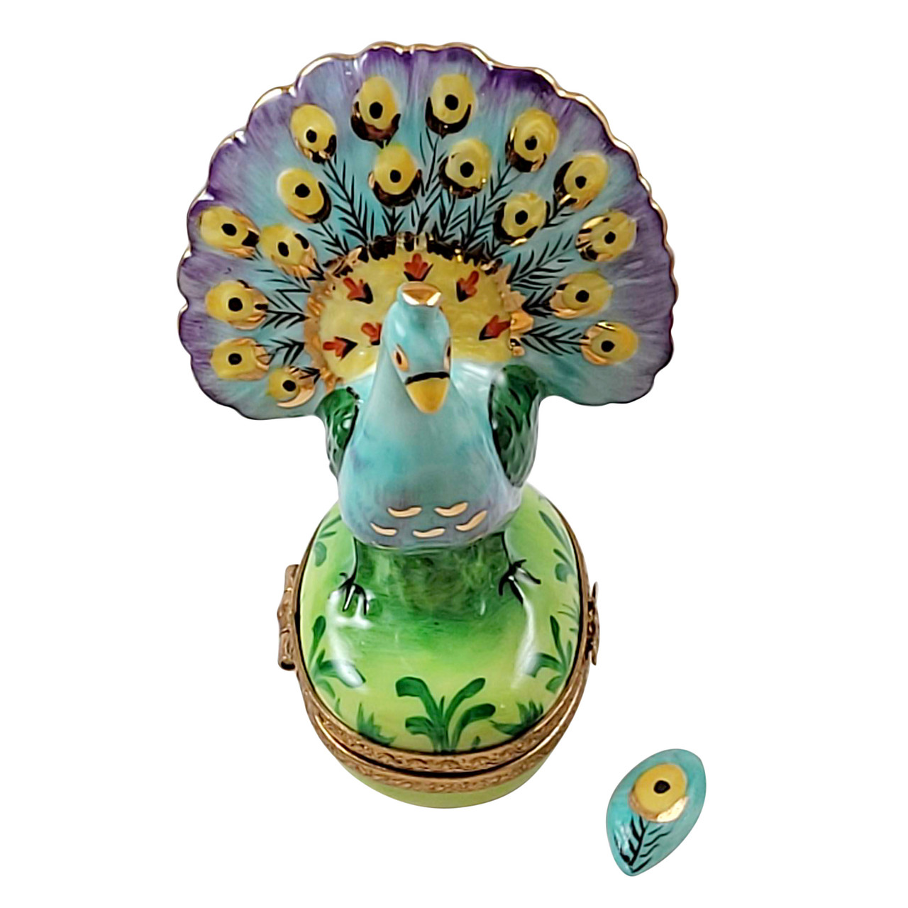 PEACOCK WITH FEATHER RA100
