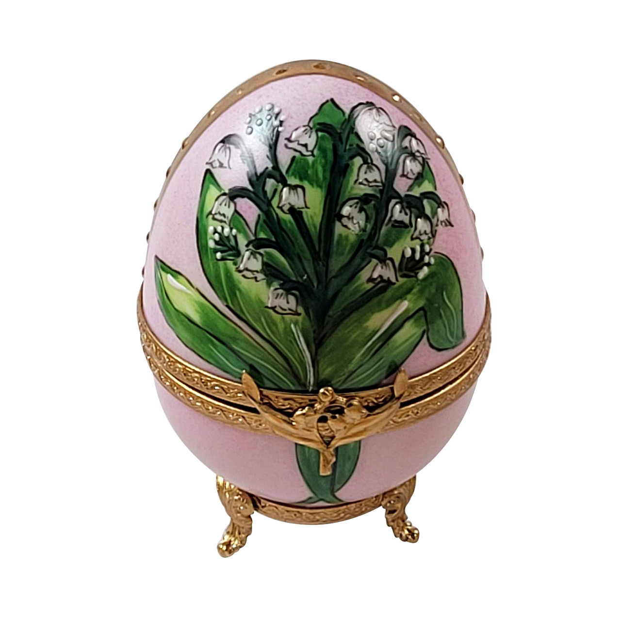 LILY OF THE VALLEY EGG Rochard Limoges Box RE262