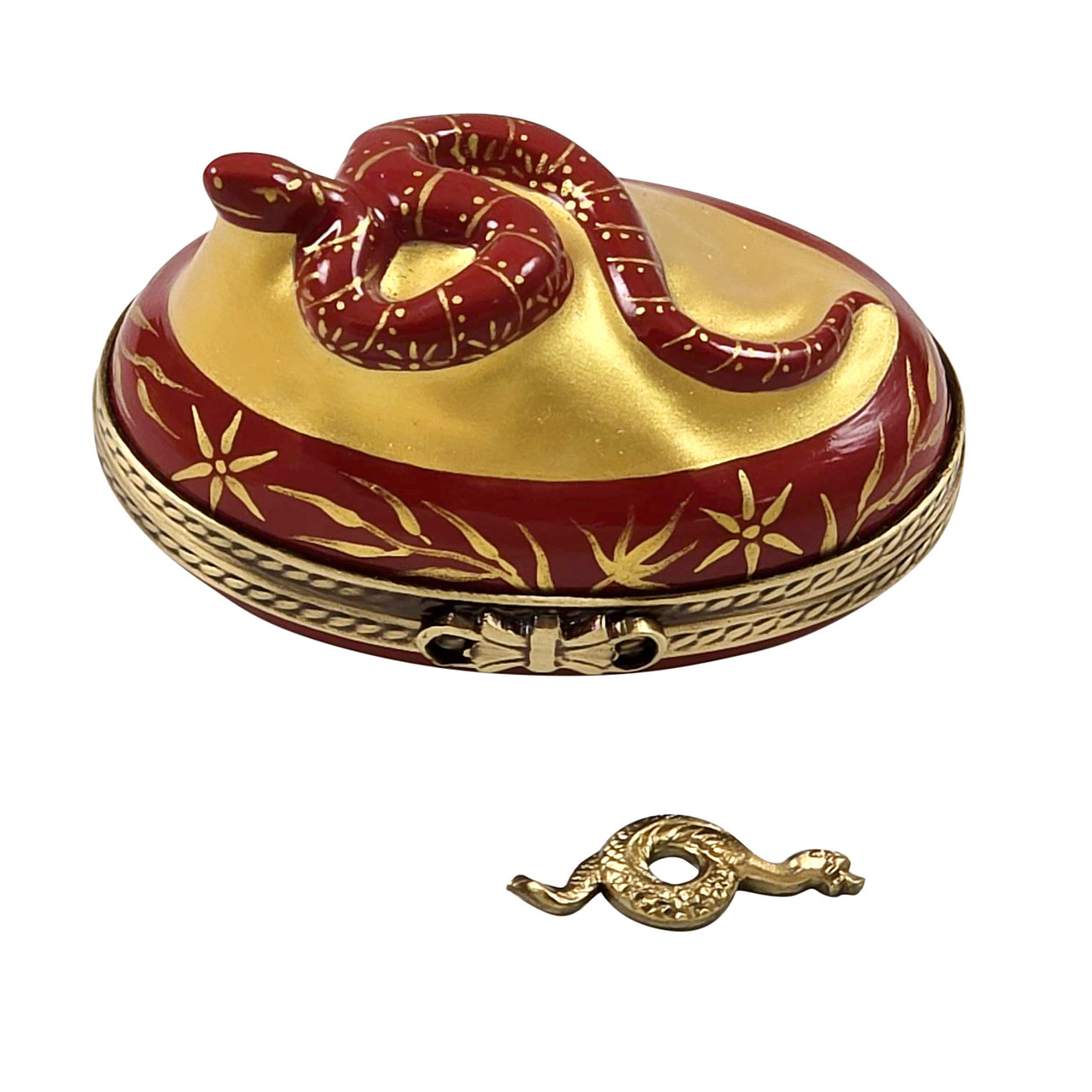 2025 YEAR OF THE SNAKE WITH REMVOABLE BRASS SNAKE Rochard Limoges Box RO019