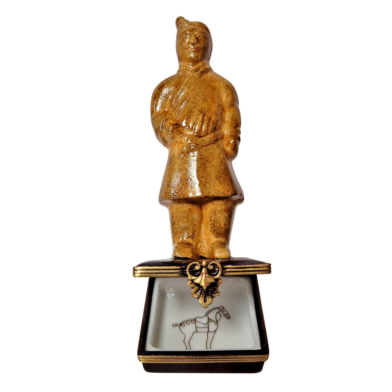 TERRACOTTA SOLIDER-STANDING Rochard Limoges Box RT286