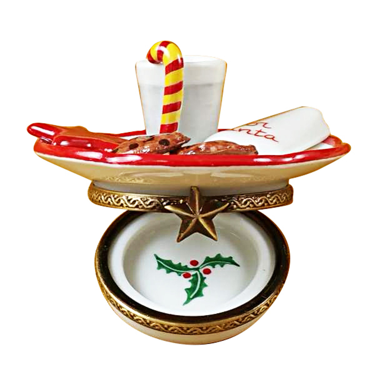 COOKIES FOR SANTA WITH REMOVABLE COOKIE Rochard Limoges Box RX305