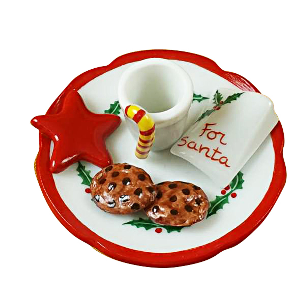 COOKIES FOR SANTA WITH REMOVABLE COOKIE Rochard Limoges Box RX305