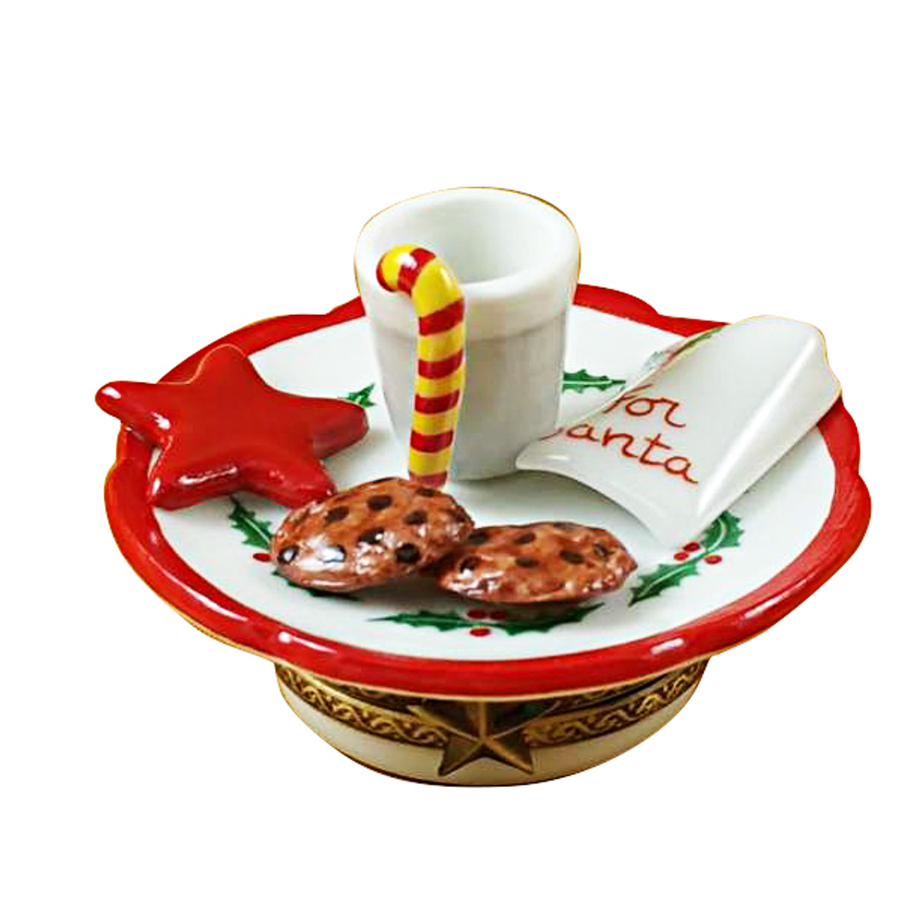 COOKIES FOR SANTA WITH REMOVABLE COOKIE Rochard Limoges Box RX305