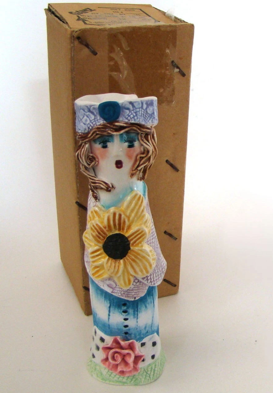 Ellen Williams Lady Vase Candle Stick Holder Lavender Sash (BC8936Lavender Sash)