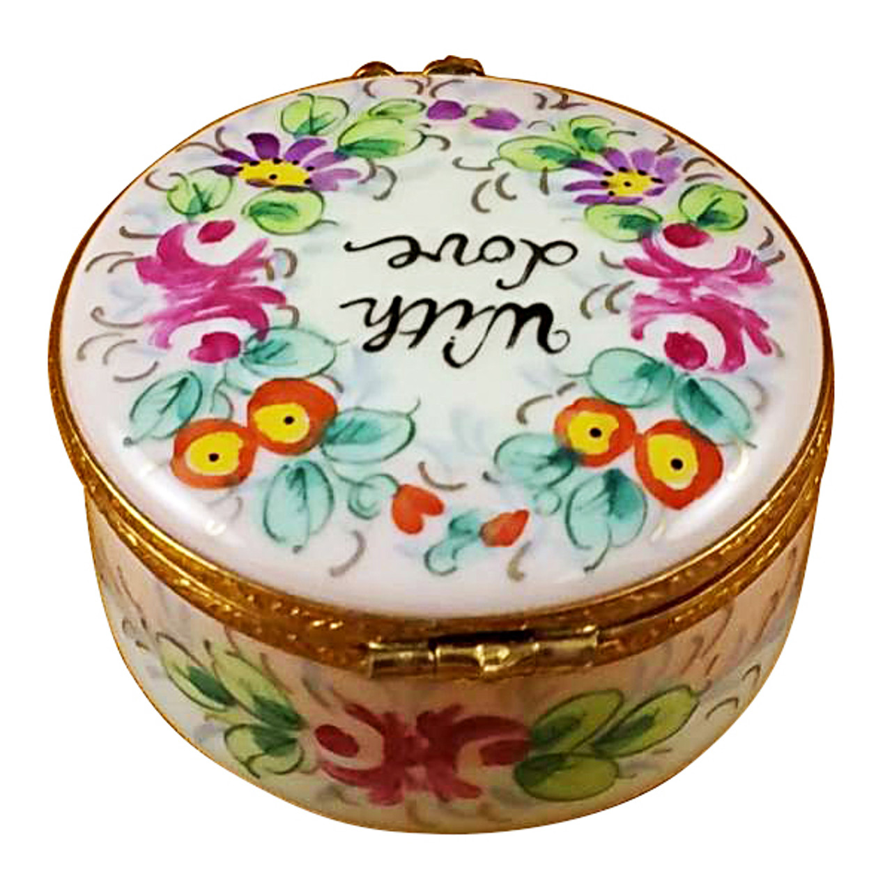 Round - With Love - Studio Collection Rochard Limoges Box