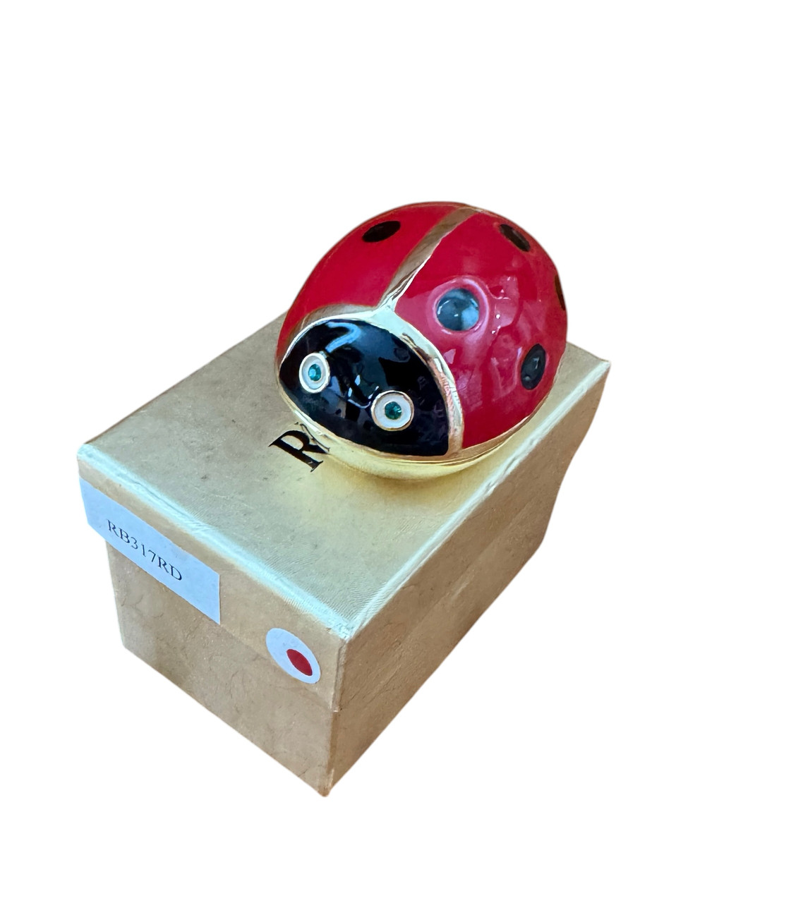 Rucinni Ladybug Hinged Box (RB317RD) 