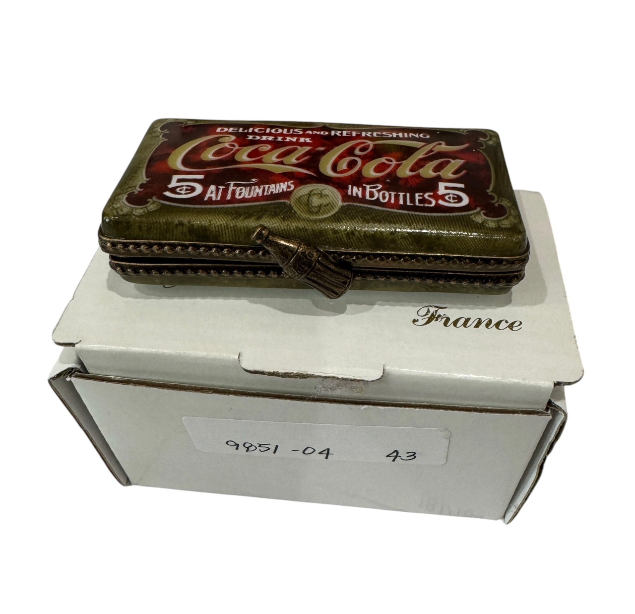 Coca Cola Five Cents Premiere Edition Limoges Box 9851-04