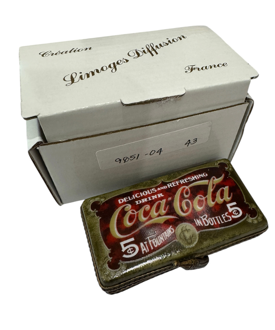 Coca Cola Five Cents Premiere Edition Limoges Box 9851-04