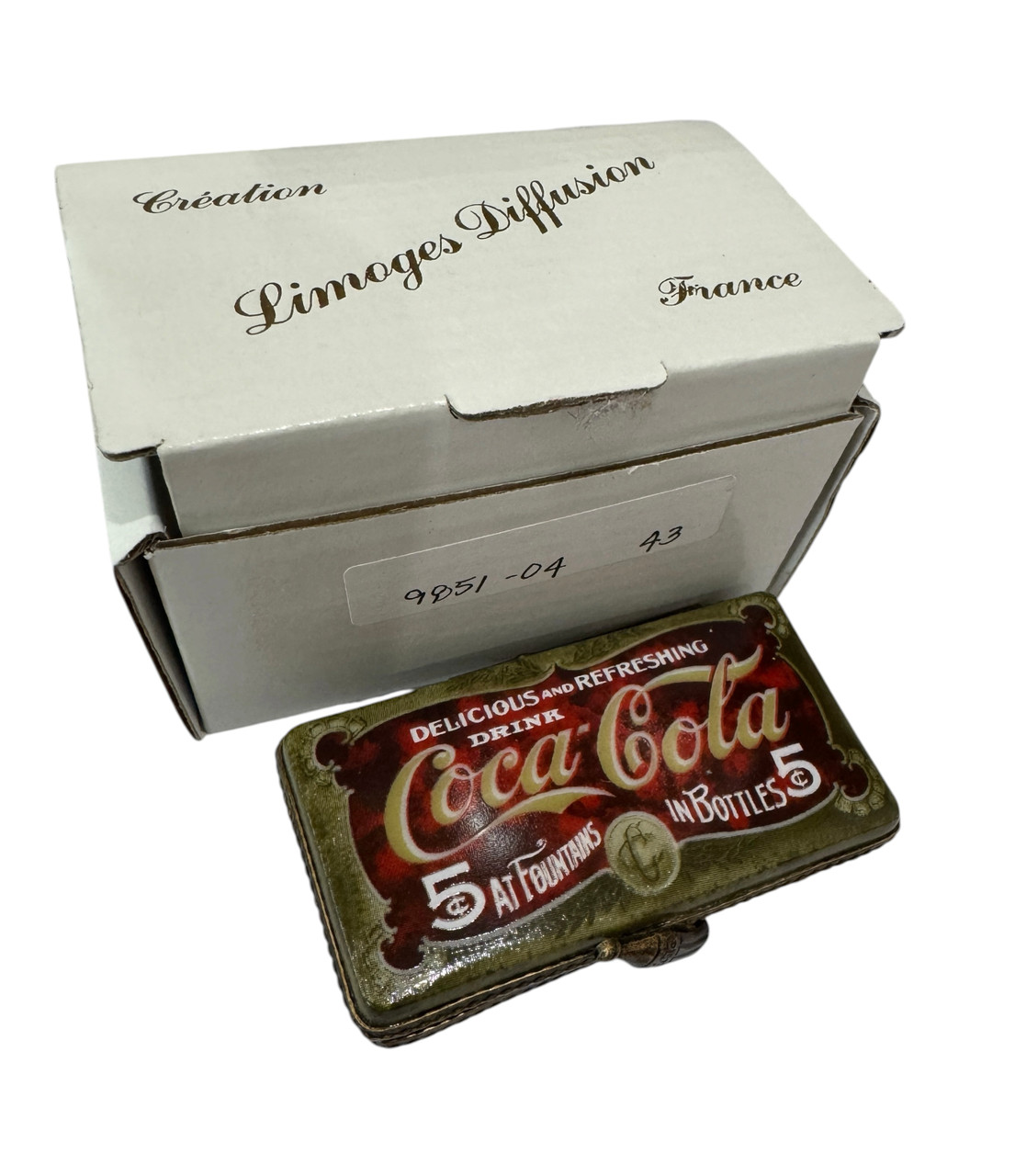 Coca Cola Five Cents Premiere Edition Limoges Box 9851-04