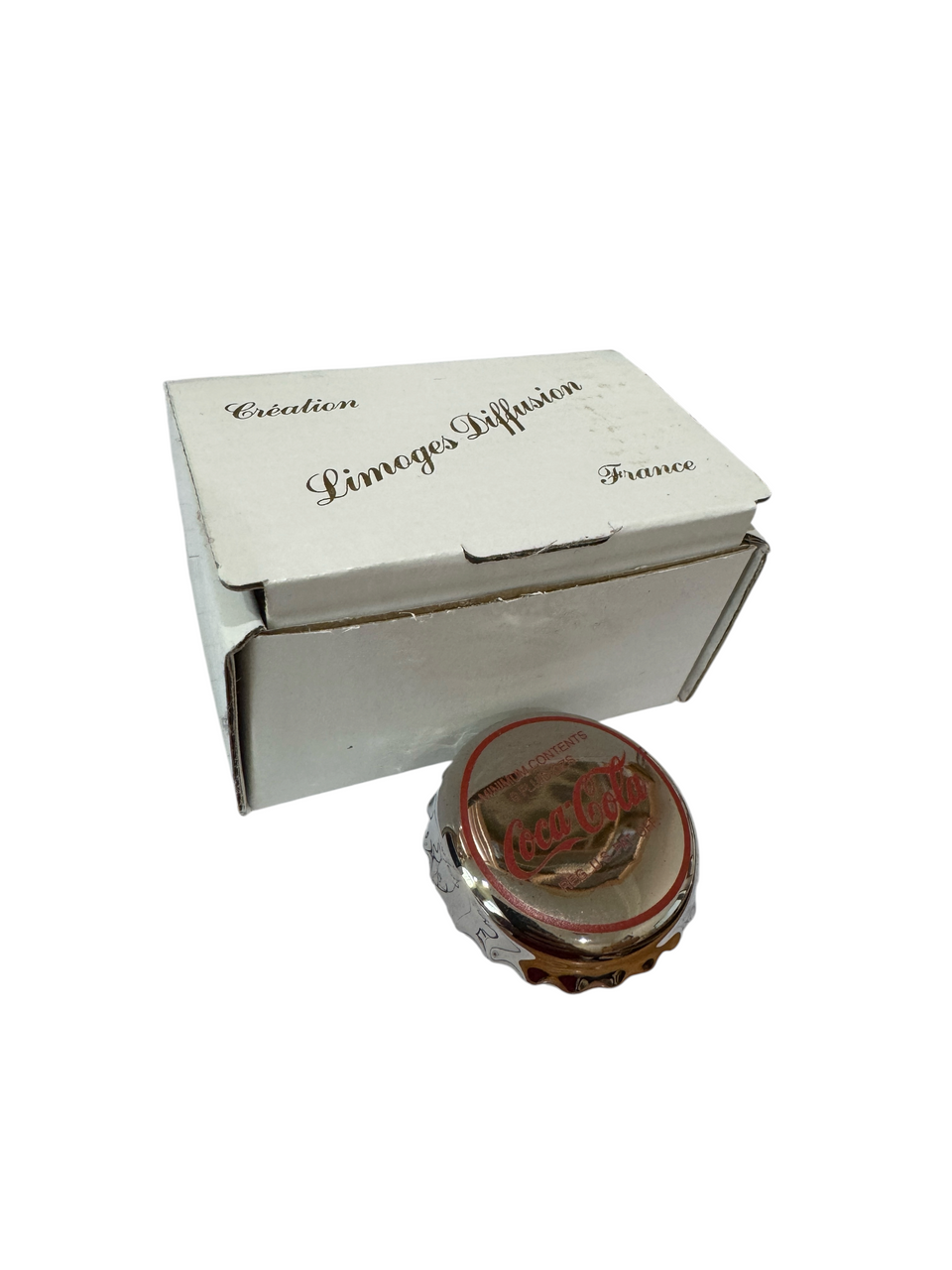 Coca Cola Bottle Cap Premiere Edition Limoges Box 9850-03