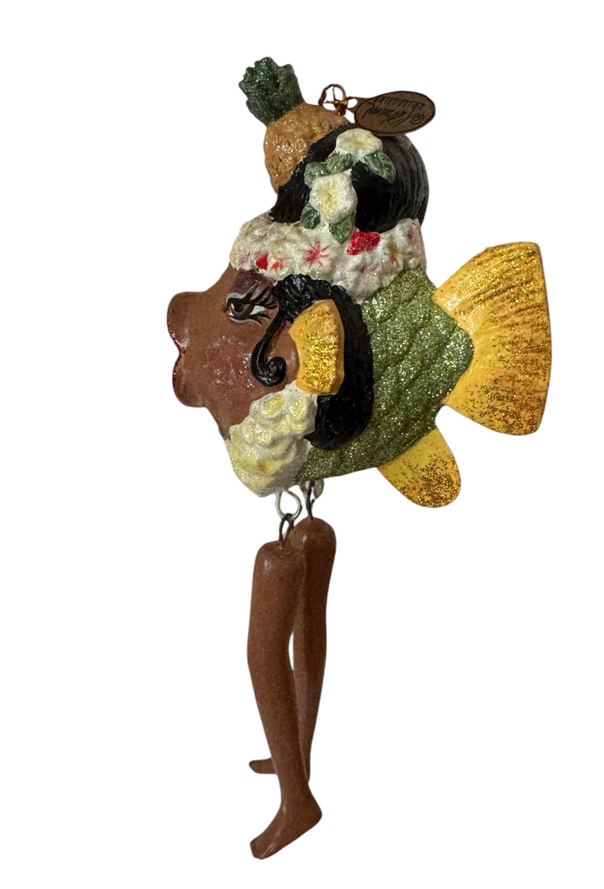 Katherine's Collection Kissing Fish - Tropical GREEN Body with Dangle Legs