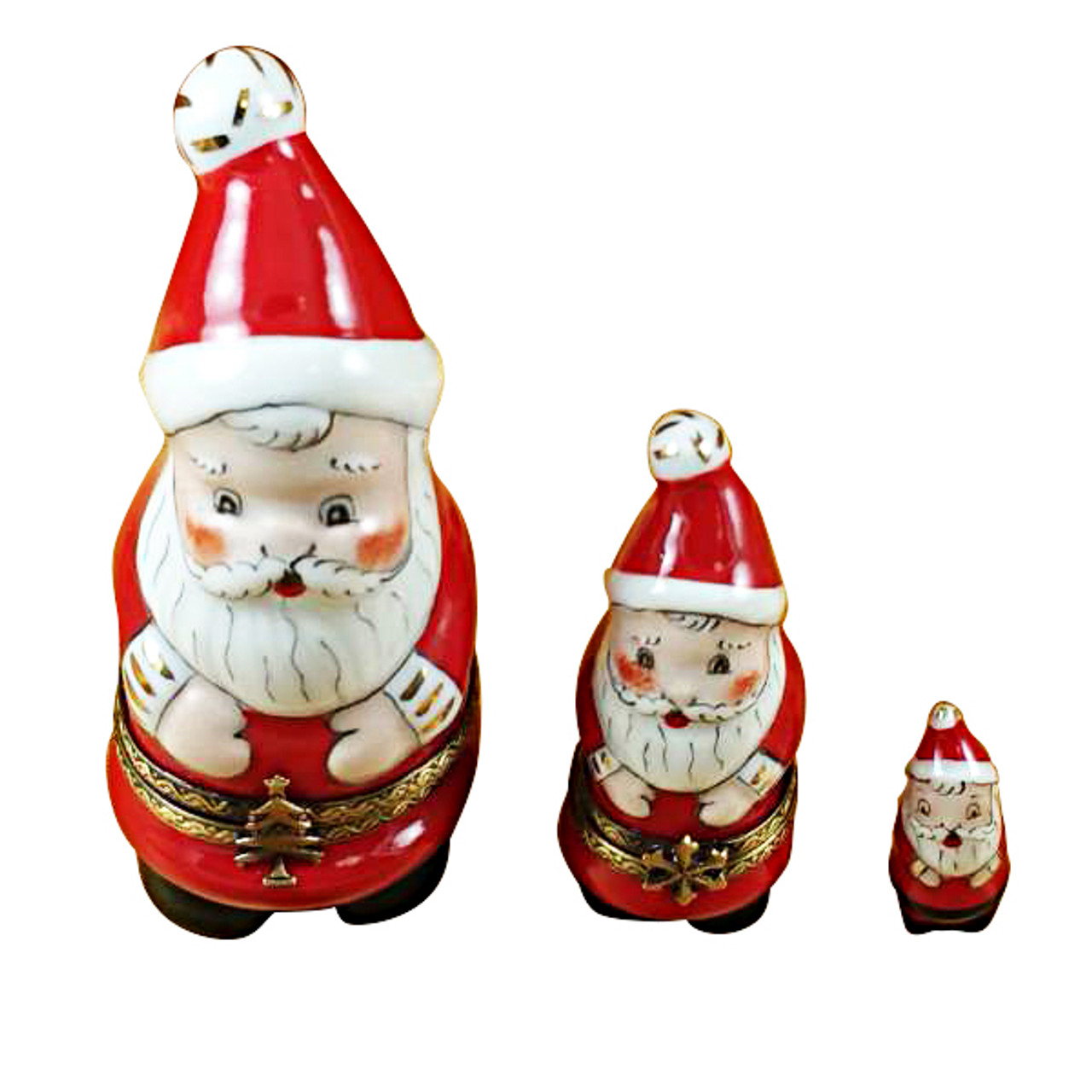 Nest Santa W/Ball On Cap Rochard Limoges Box