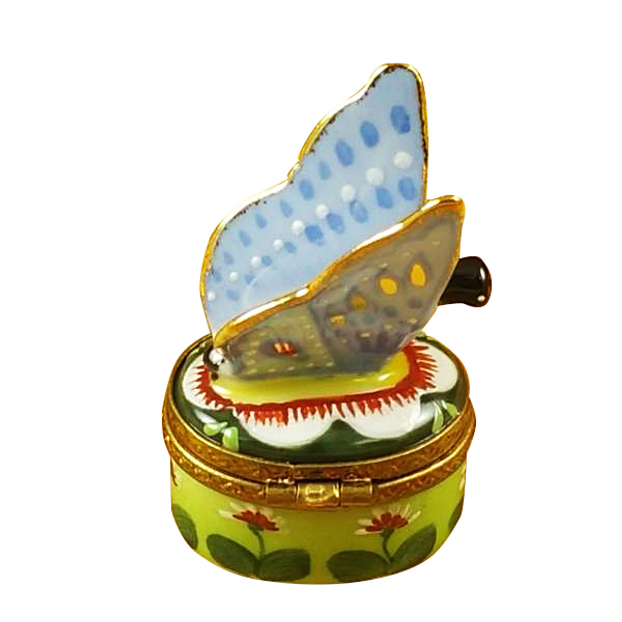 Butterfly Blue-Gold Rochard Limoges Box