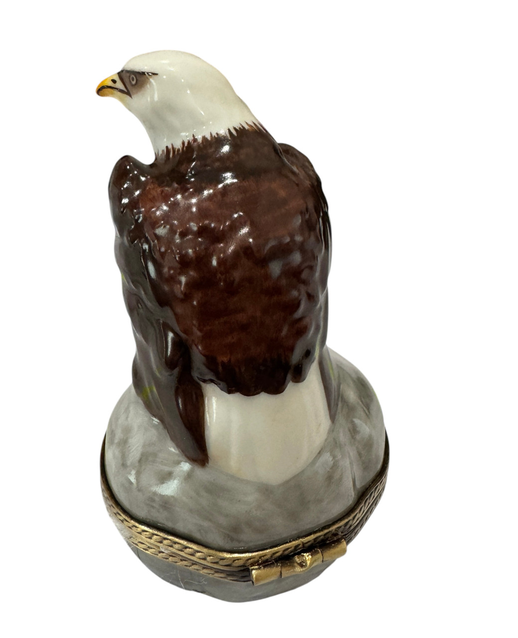 Bald Eagle With American Flag Limoges Box