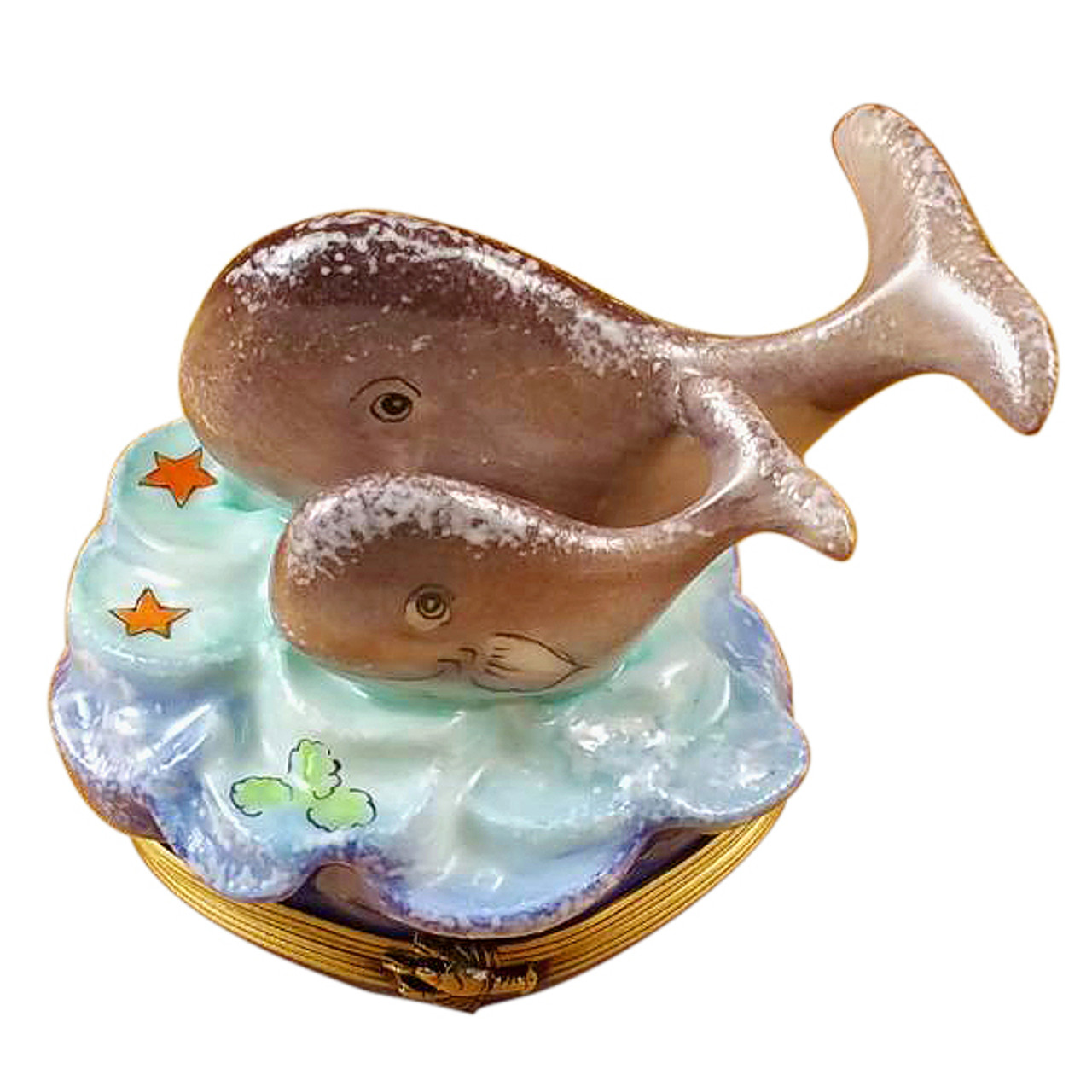 Whale With Baby Rochard Limoges Box