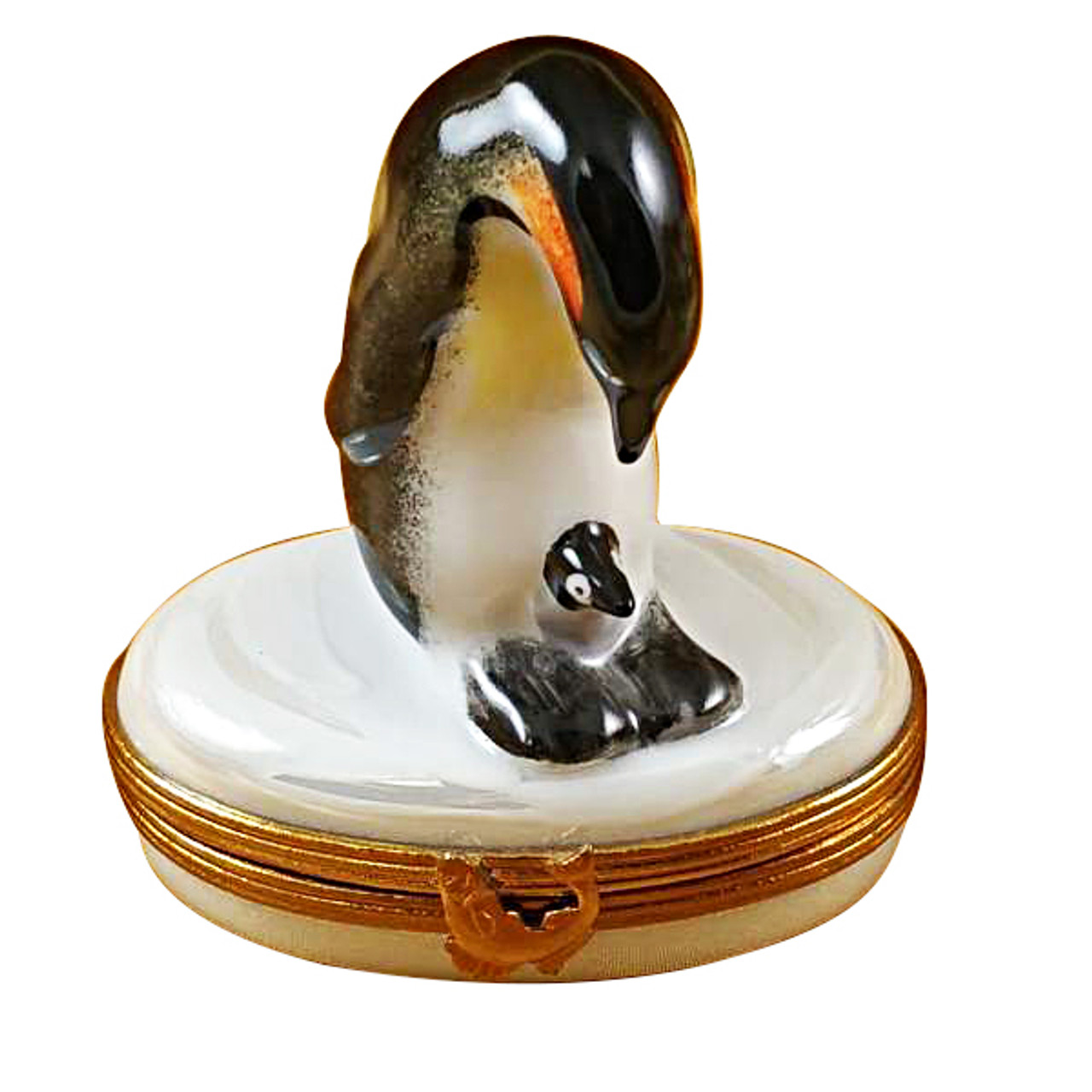 Penguin W/Baby Rochard Limoges Box