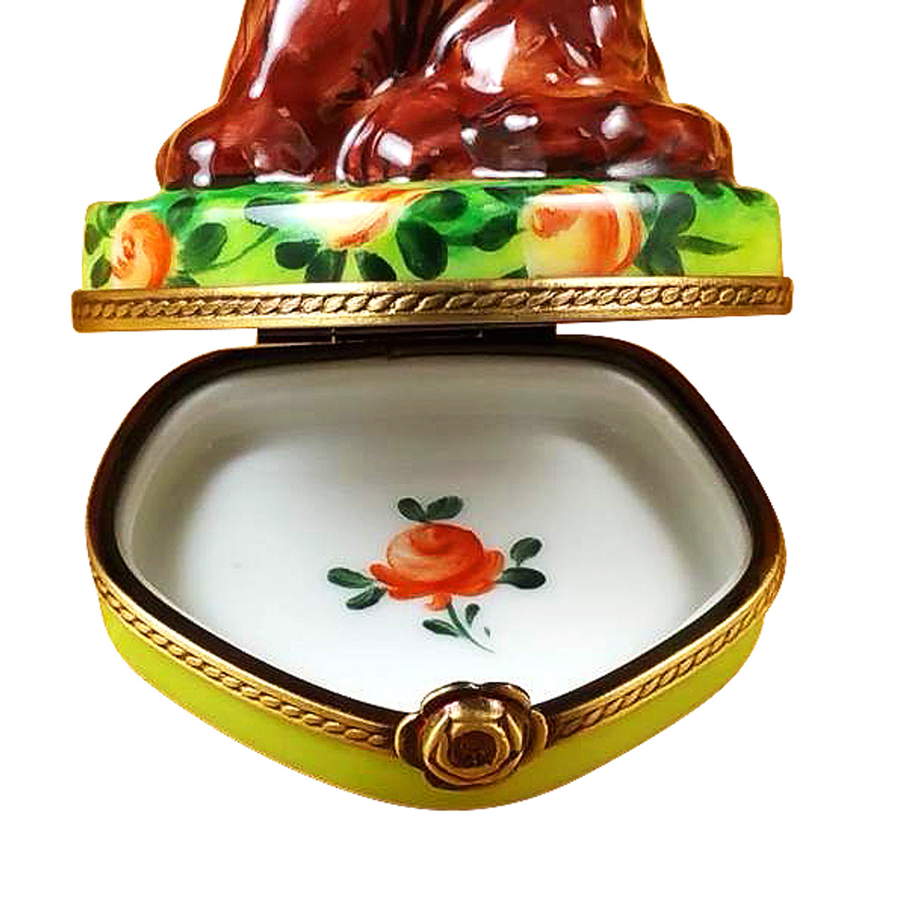 Ruby King Charles Spaniel Rochard Limoges Box