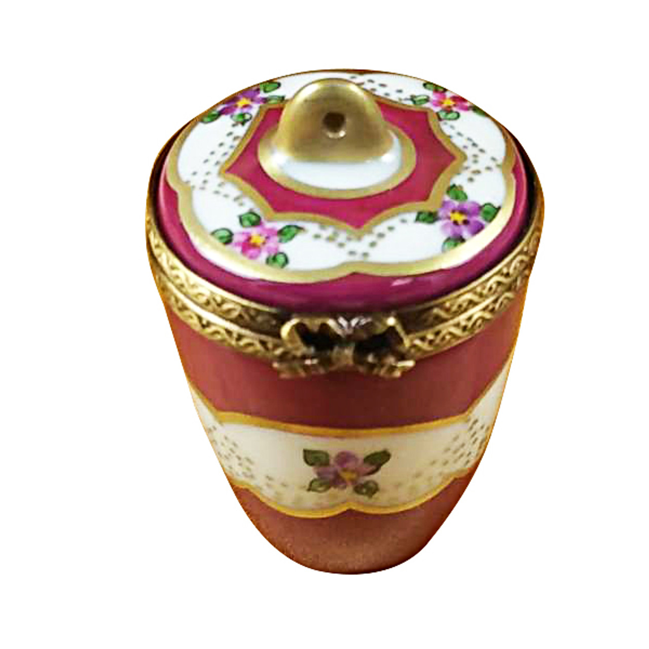 Burgundy Urn With Gold Handle Rochard Limoges Box